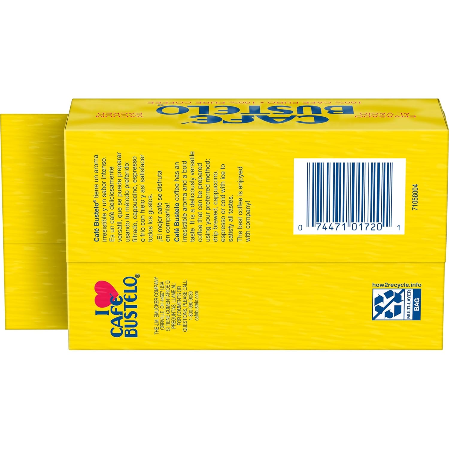 Café Bustelo Espresso Dark Roast Ground Coffee Brick, 10 Ounce (Pack of 12)