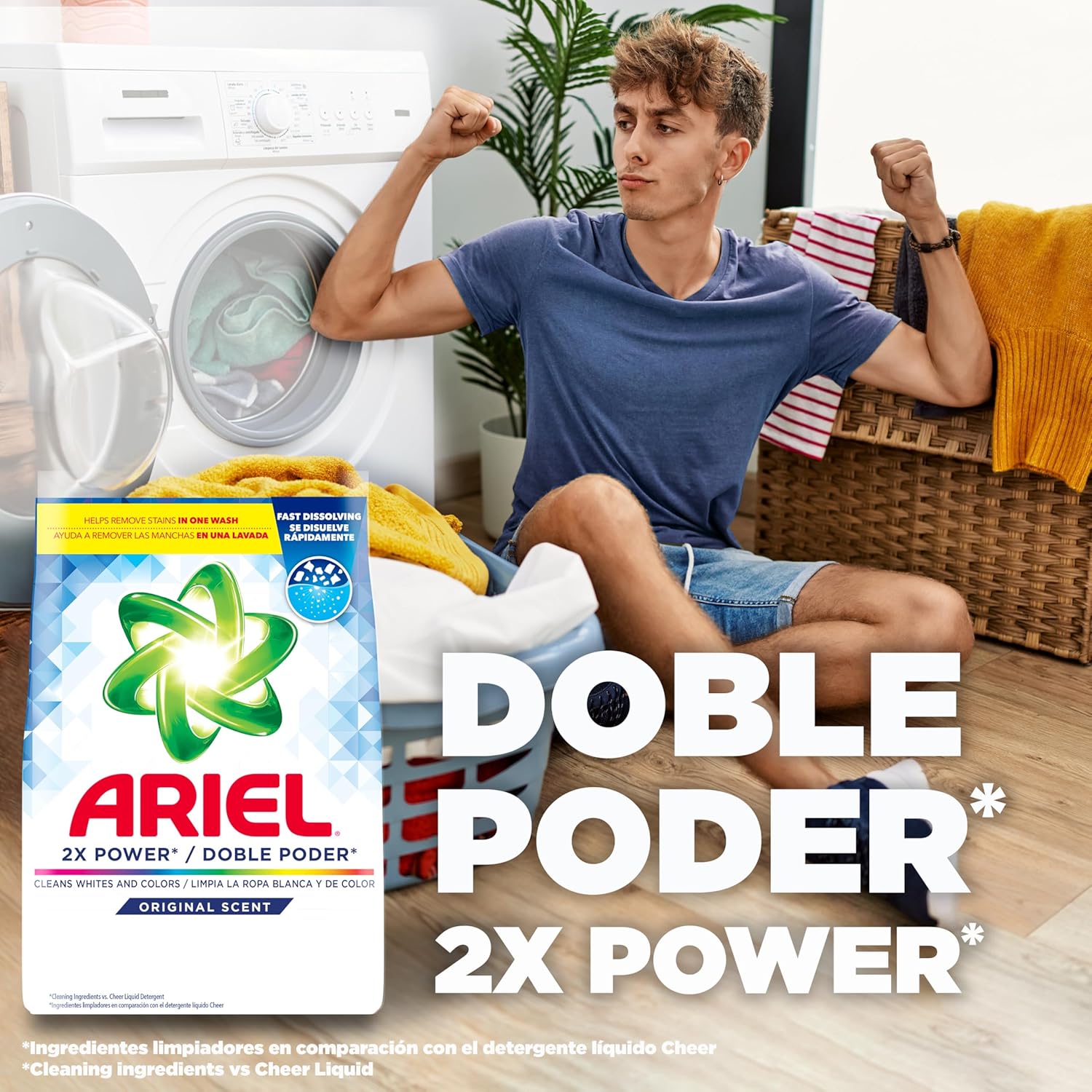 Ariel Powder Laundry Detergent, Original Scent, 211 ounces 132 Loads, 13.19 Pound (Pack of 1)