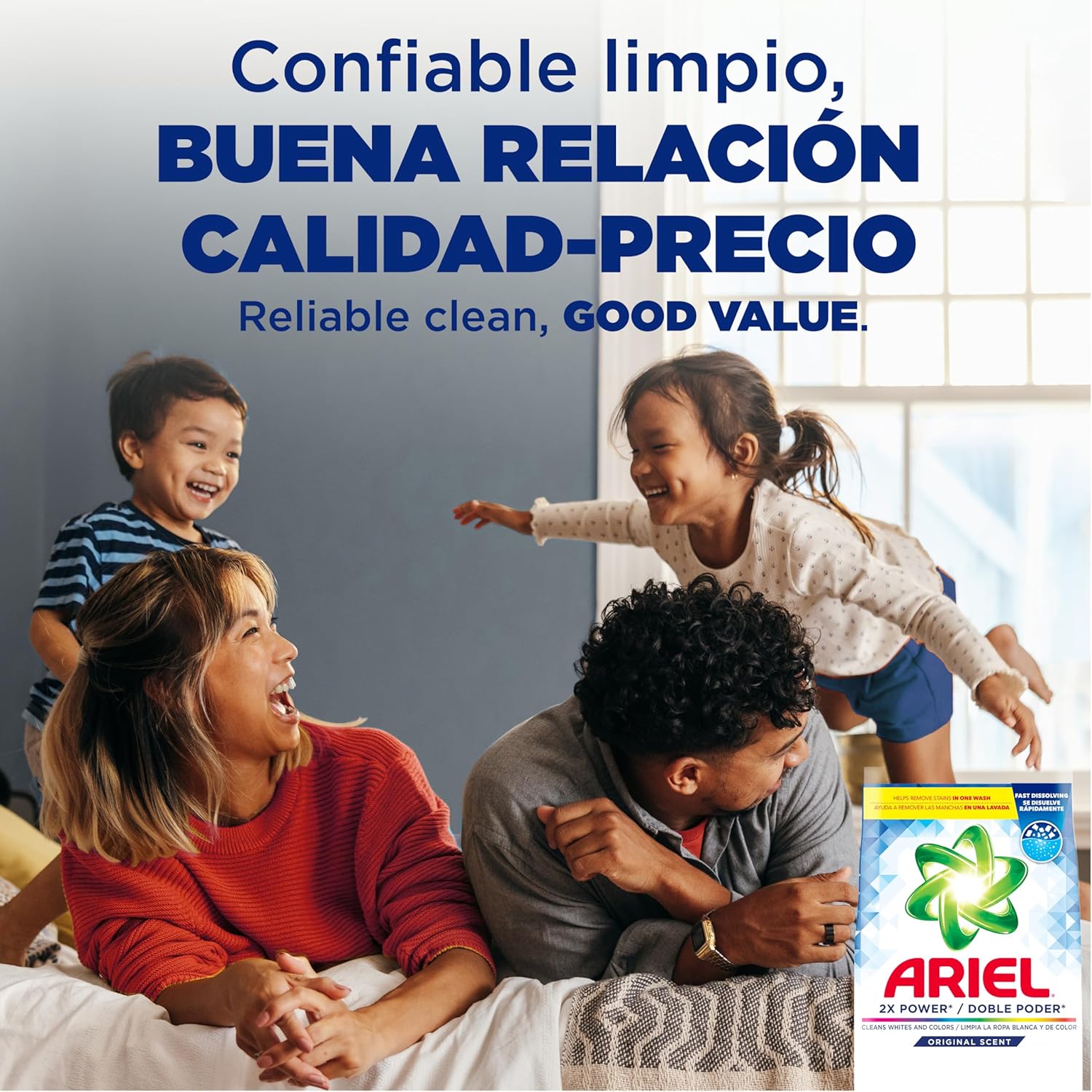 Ariel Powder Laundry Detergent, Original Scent, 211 ounces 132 Loads, 13.19 Pound (Pack of 1)