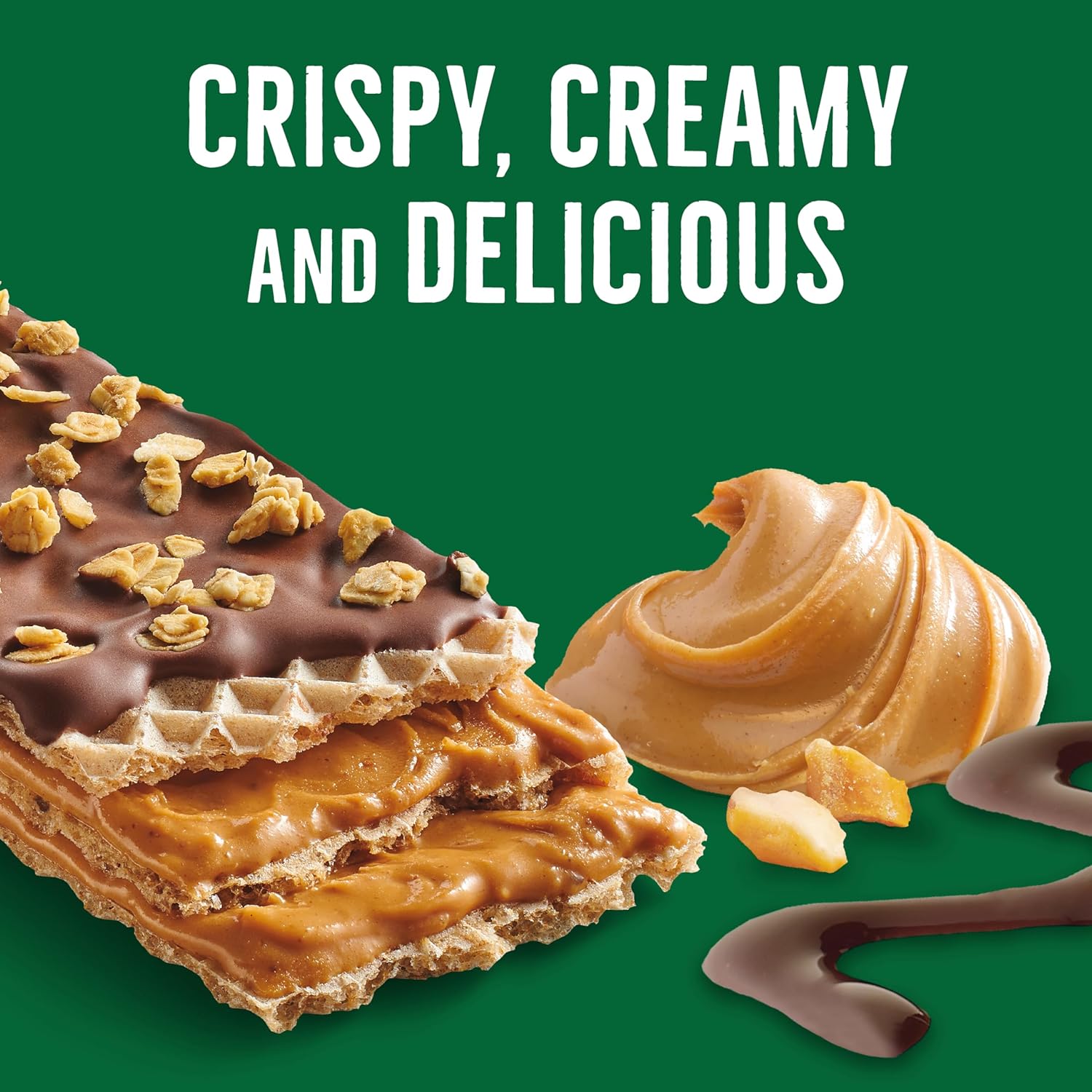 Nature Valley Wafer Bars, Peanut Butter Chocolate, 5 Bars per Box, 6.5 oz, Pack of 6, Crispy Wafer Texture, Peanut Butter Layers & Chocolate Coating, No Artificial Flavors, No High Fructose Corn Syrup