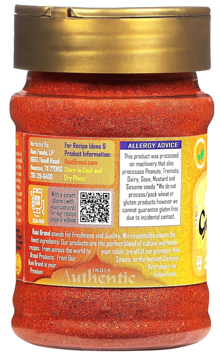 Rani Kashmiri Chilli Powder (Deggi Mirch, Low Heat) Ground Indian Spice 85g PET Jar ~ All Natural | Salt-Free | Vegan | Kosher | Gluten Friendly | Perfect for Deviled Eggs & Other Low Heat Dishes