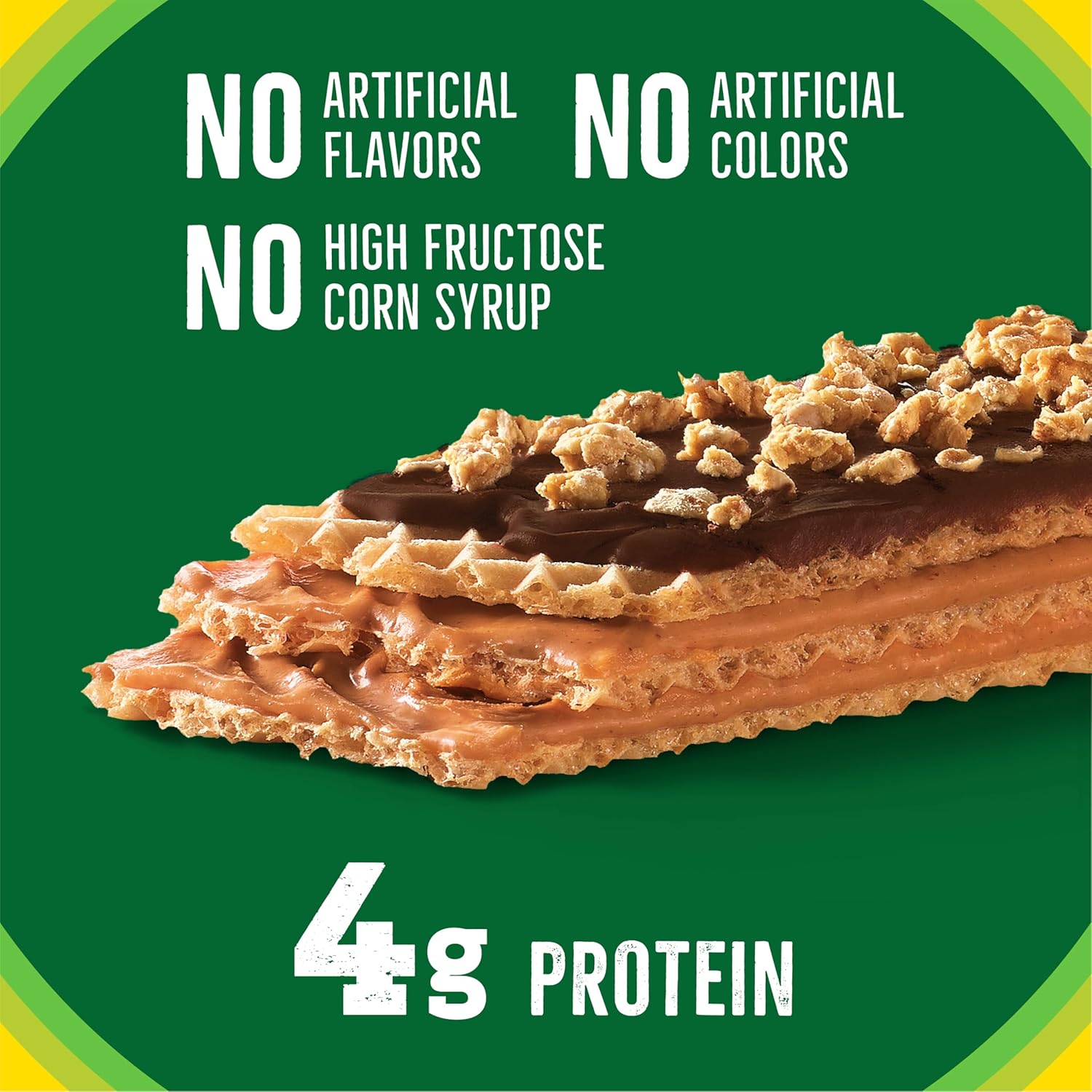 Nature Valley Wafer Bars, Peanut Butter Chocolate, 5 Bars per Box, 6.5 oz, Pack of 6, Crispy Wafer Texture, Peanut Butter Layers & Chocolate Coating, No Artificial Flavors, No High Fructose Corn Syrup