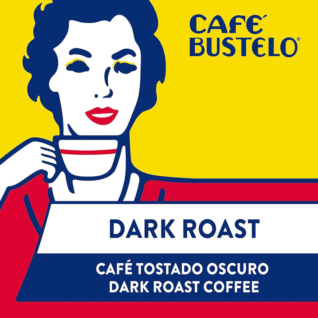 Café Bustelo Espresso Dark Roast Ground Coffee Brick, 10 Ounce (Pack of 12)