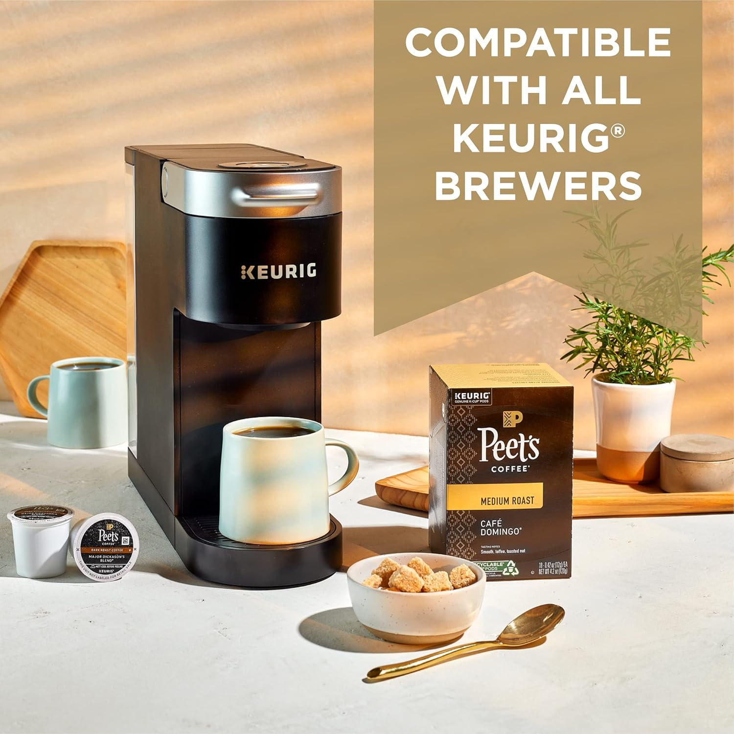 Peet's Coffee, Dark Roast Keurig K-Cup Pods - Major Dickason's Blend 75 Count (1 Box of 75 K-Cup Pods)