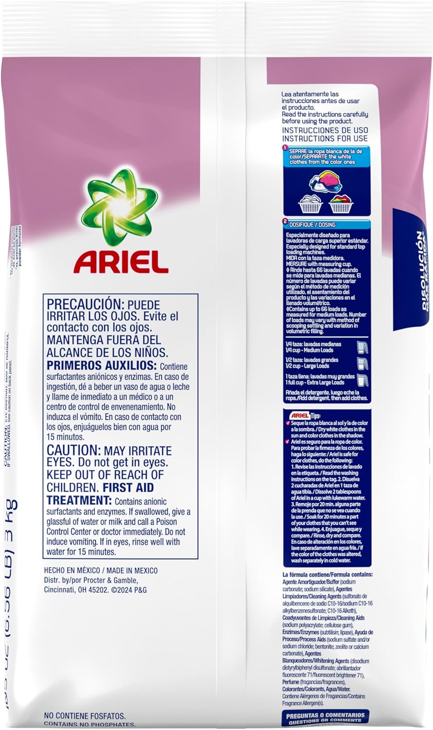 Ariel, with a Touch of Downy Freshness, Powder Laundry Detergent, 105 oz, 66 loads
