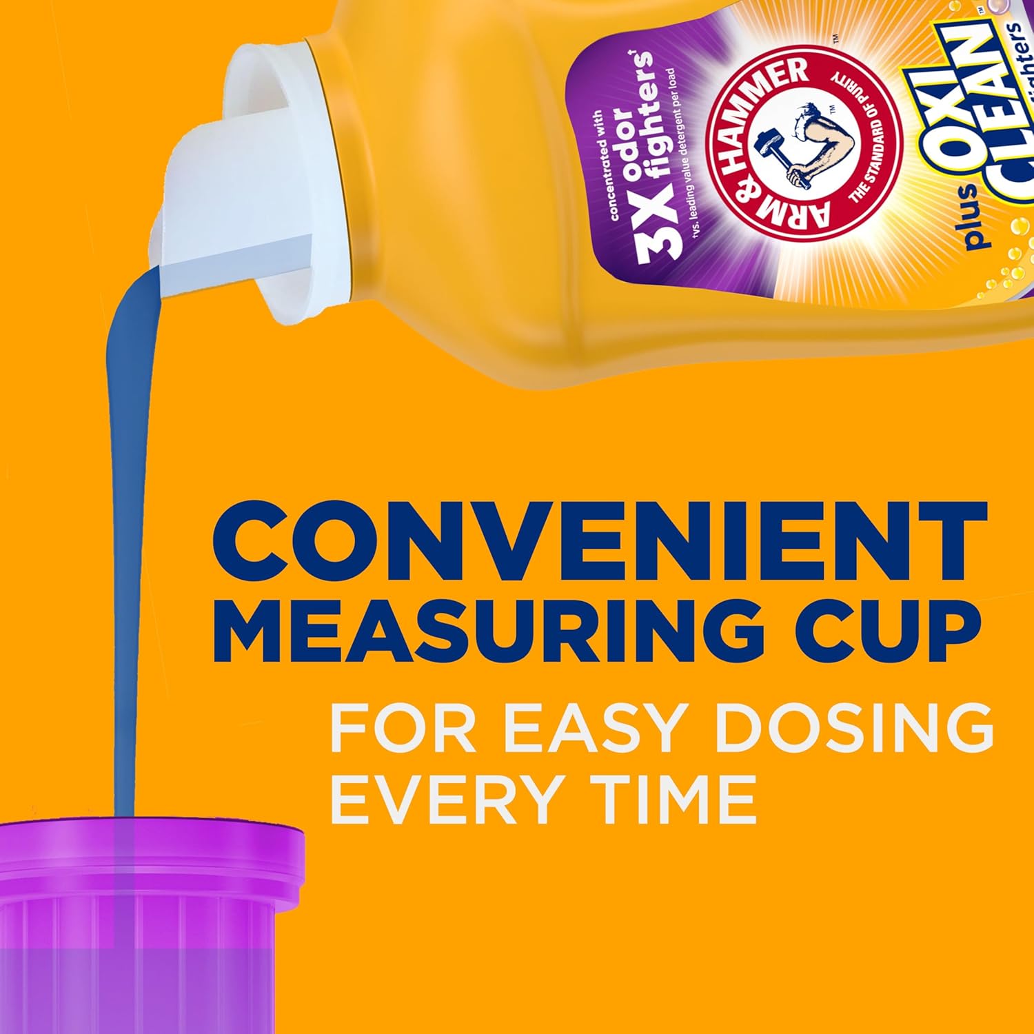 ARM & HAMMER Plus OxiClean Odor Blasters Fresh Burst, 77 Loads Liquid Laundry Detergent, 100.5 Fl oz