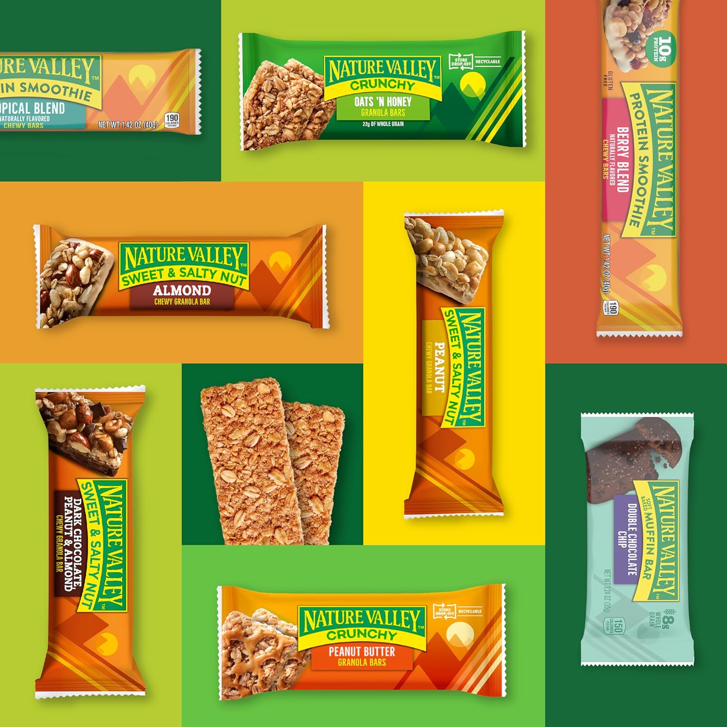 Nature Valley Wafer Bars, Peanut Butter Chocolate, 5 Bars per Box, 6.5 oz, Pack of 6, Crispy Wafer Texture, Peanut Butter Layers & Chocolate Coating, No Artificial Flavors, No High Fructose Corn Syrup